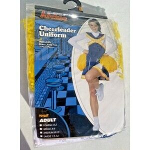 Spirit Archie Cheerleader Uniform Blue & Yellow Costume Set Women's Sz Small 4-6